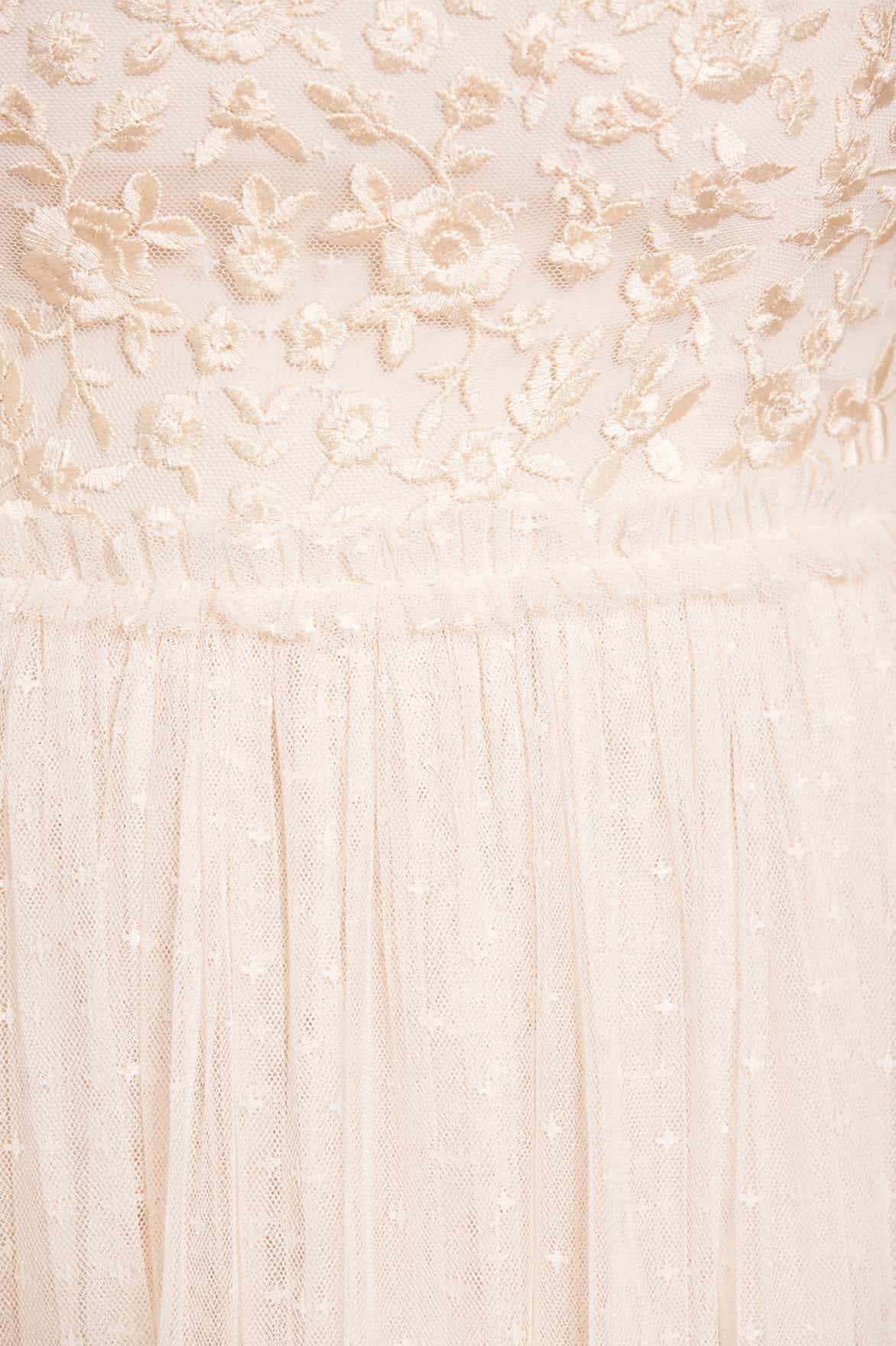 needle & thread midsummer lace dress Midsummer Lace Round Neck Gown Cream