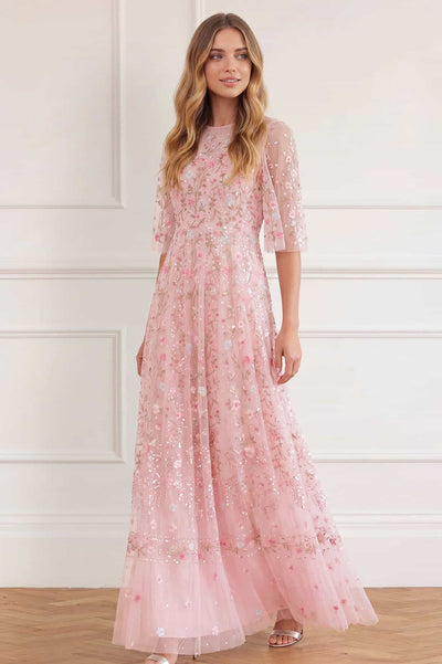 Rococo Ribbon Round Neck Gown