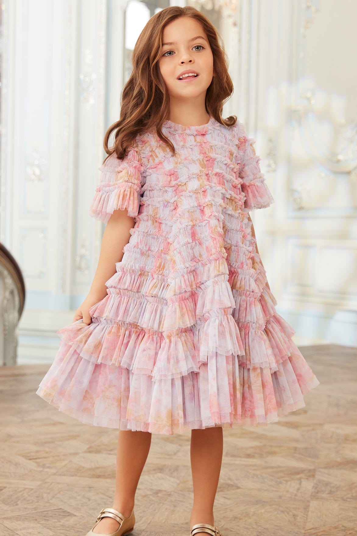 Peach dress for girls. We can repeat in another color.  💝💝💝💝💝💝💝💝💝💝💝💝💝 worldwide delivery. #… | Kids party dresses,  Peacock flower girl dress, Kids dress