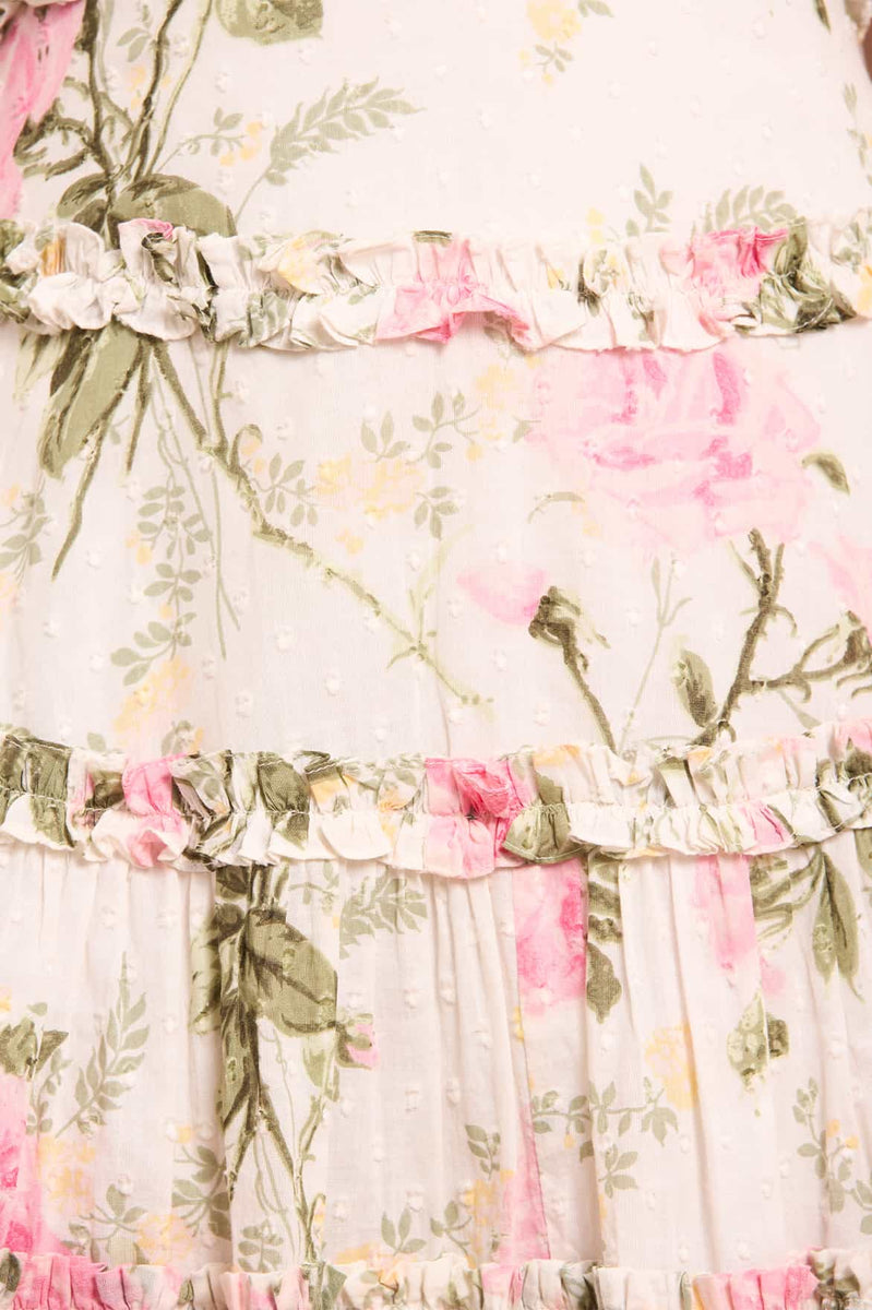 Rose Cotton Backless Mini Dress – Multi | Needle & Thread