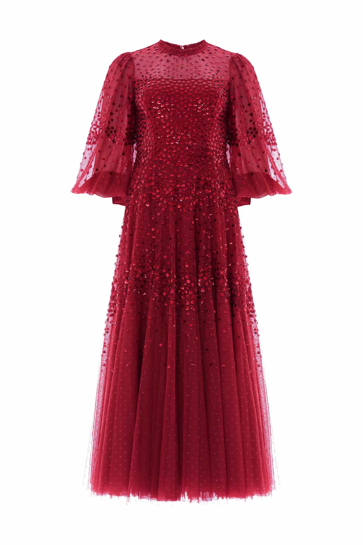 needle and thread red sequin dress Aurora Ballerina Dress Red