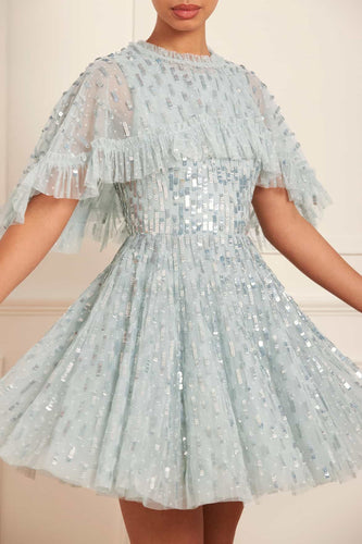 ワンピース NEEDLE & THREAD Mini dress with sequins embroidery Blu Needle & Thread Mini and short dresses for Women | Online