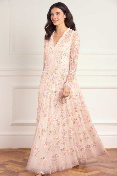 Sequin Paradise V-Neck Gown