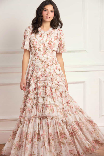 Summer's Rose Valentine Ruffle Gown