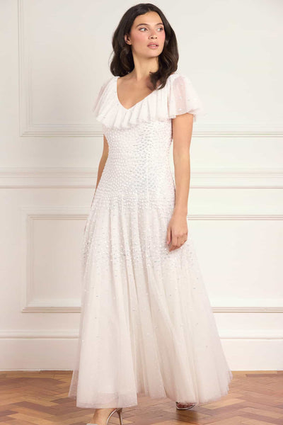 Sunrise Sequin V-Neck Ankle Gown