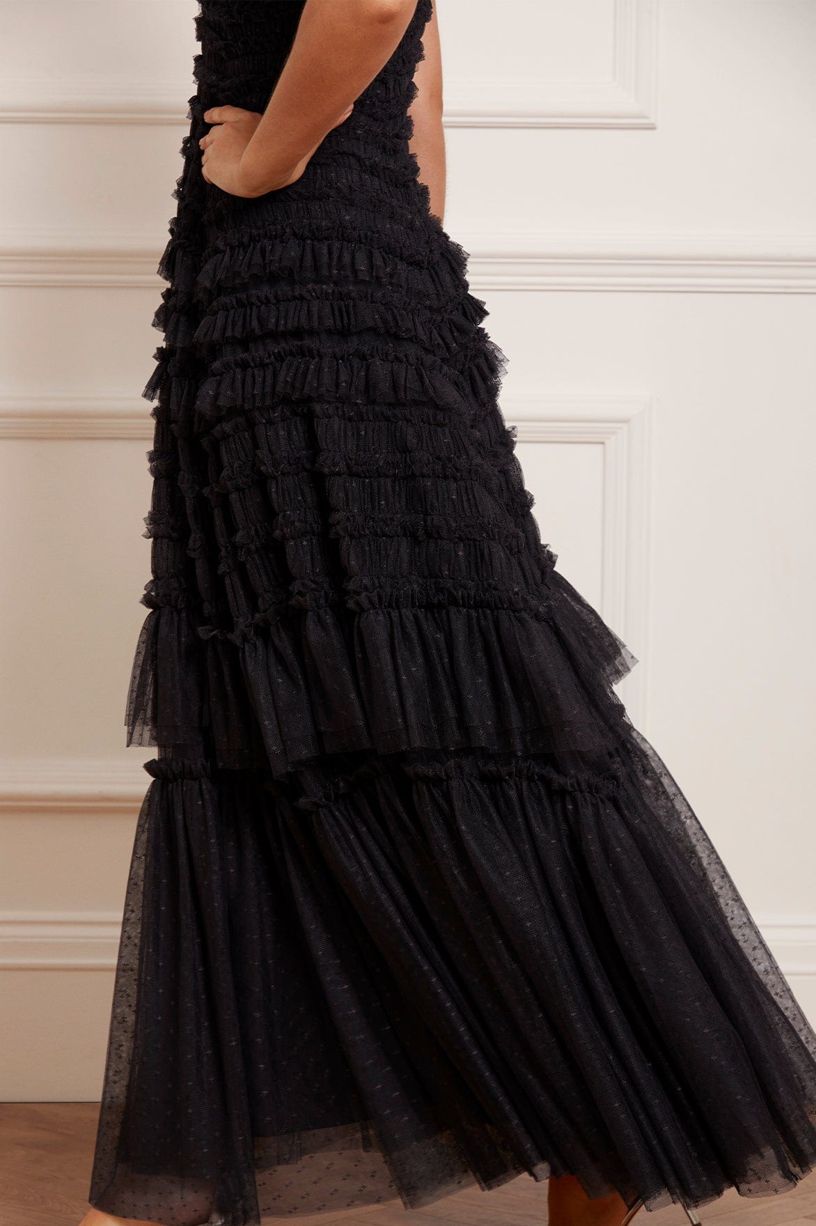 Valentine Ruffle Gown Black | Needle & Thread Valentine Ruffle Gown Black | Needle & Thread