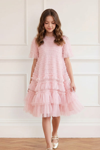 Valentine Ruffle Kids Dress