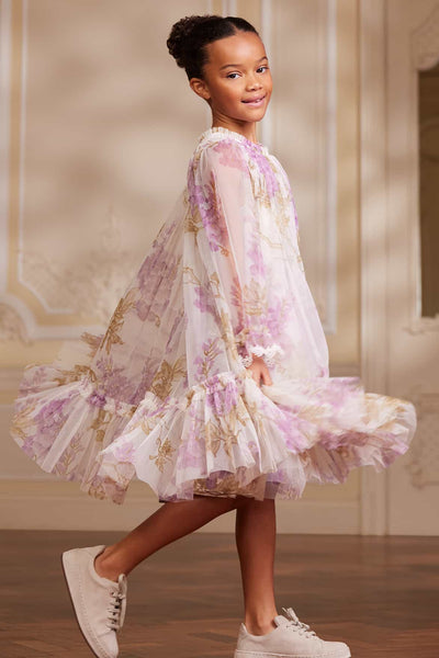Wisteria Long Sleeve Kids Dress – Multi | Needle & Thread Wisteria Long Sleeve Kids Dress – Multi | Needle & Thread