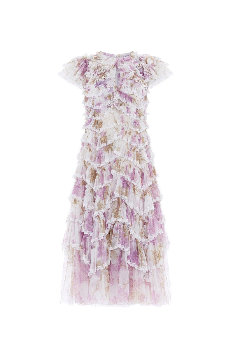 Wisteria Ruffle Lace Ballerina Dress – Multi | Needle & Thread