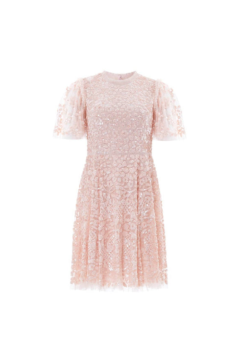Amalie Sequin Mini Dress – Pink | Needle & Thread
