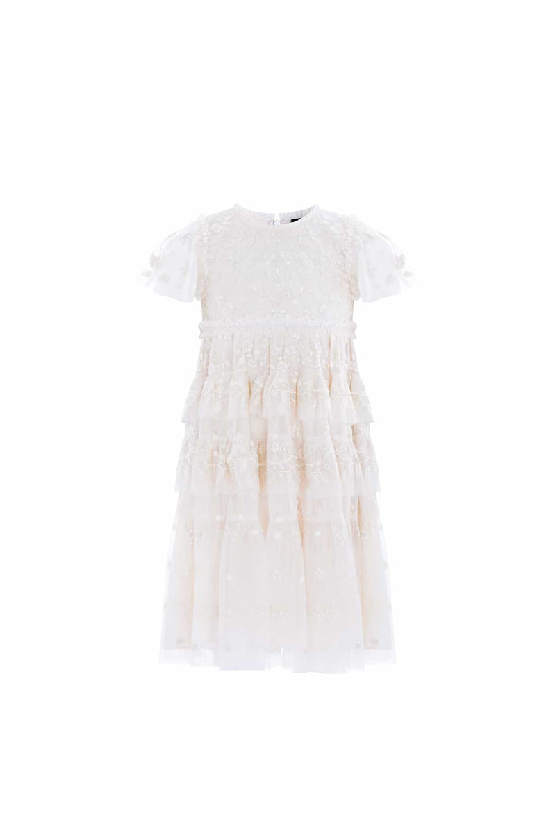 Angelica Lace Kids Dress – Champagne | Needle & Thread