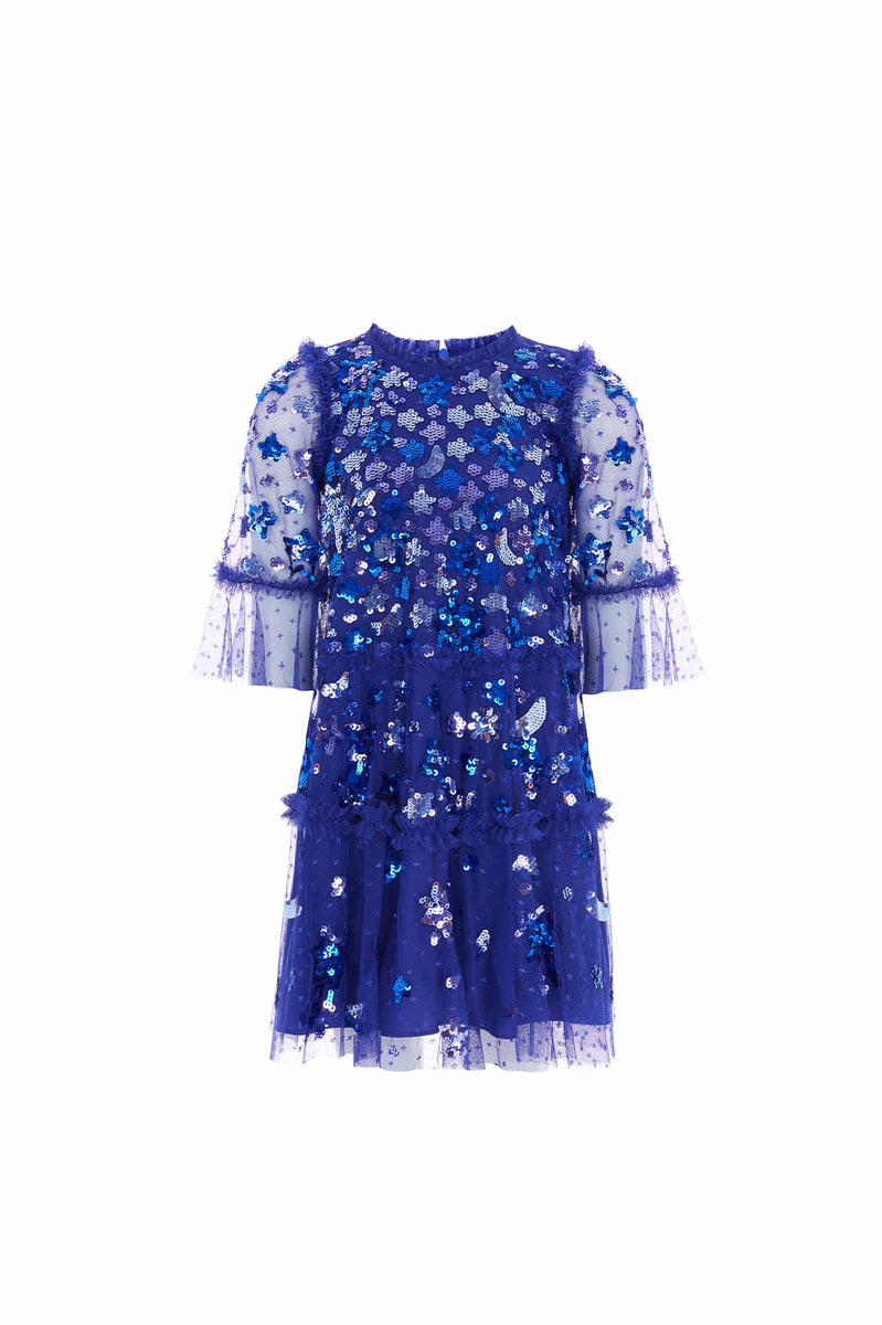 Constellation Kids Dress – Blue | Needle & Thread