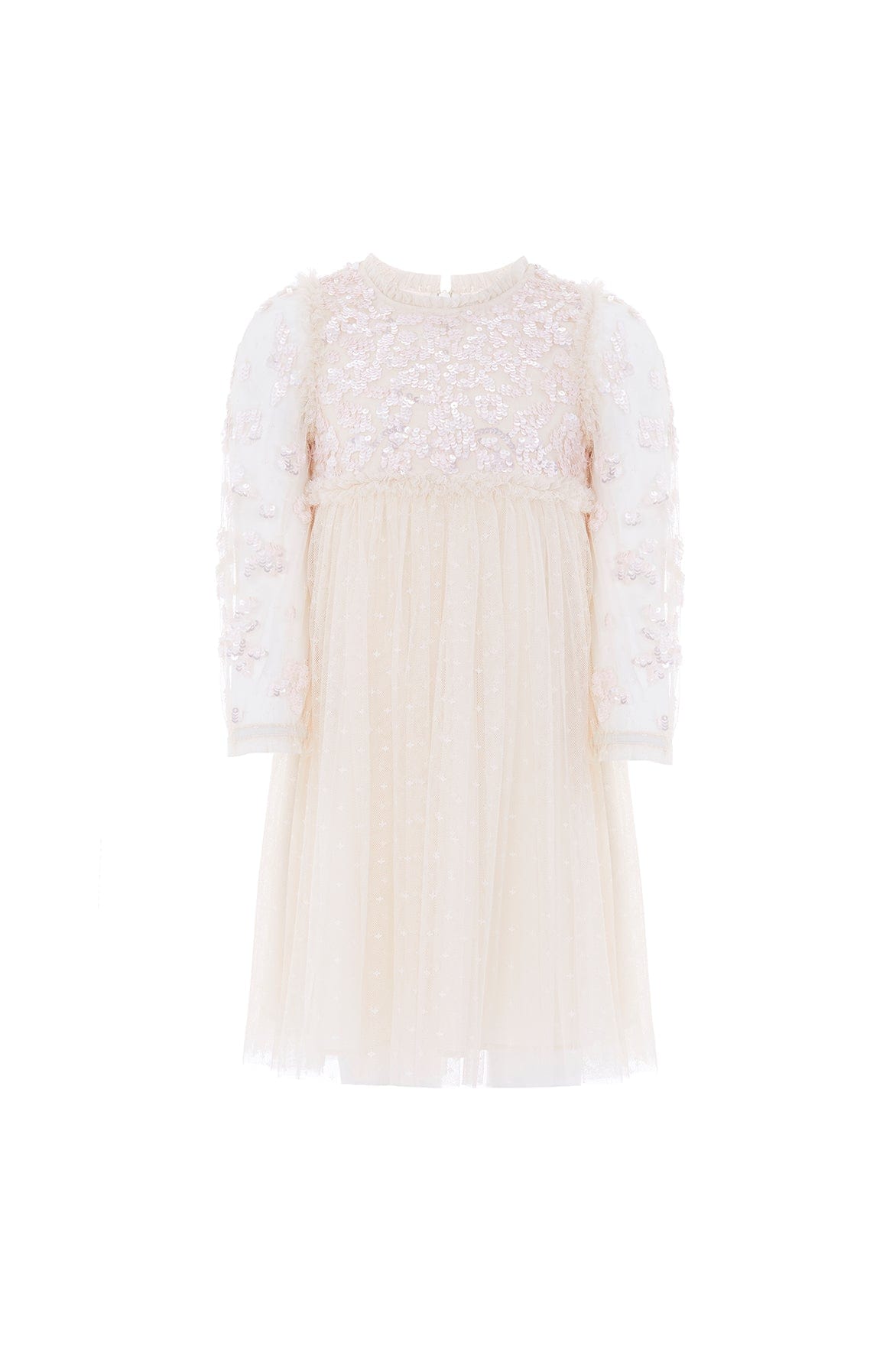 Lilybelle Long Sleeve Kids Dress – Champagne | Needle & Thread
