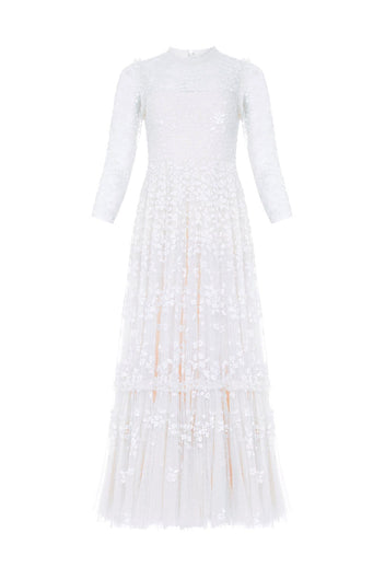 Margot Ankle Gown – White | Needle & Thread