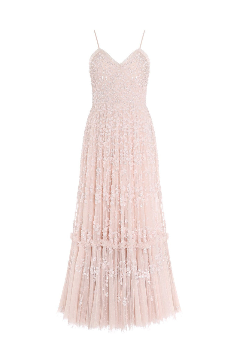 Margot Cami Ankle Gown – Pink | Needle & Thread