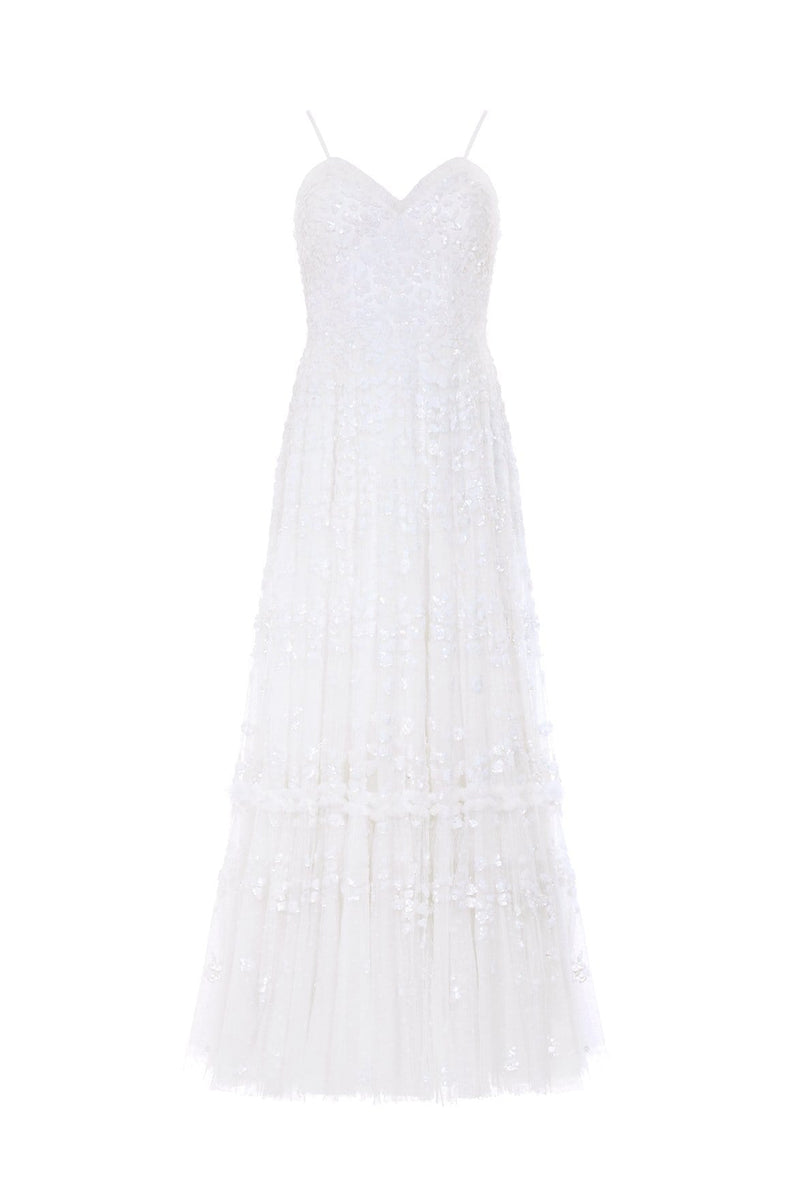 Margot Cami Ankle Gown – White | Needle & Thread