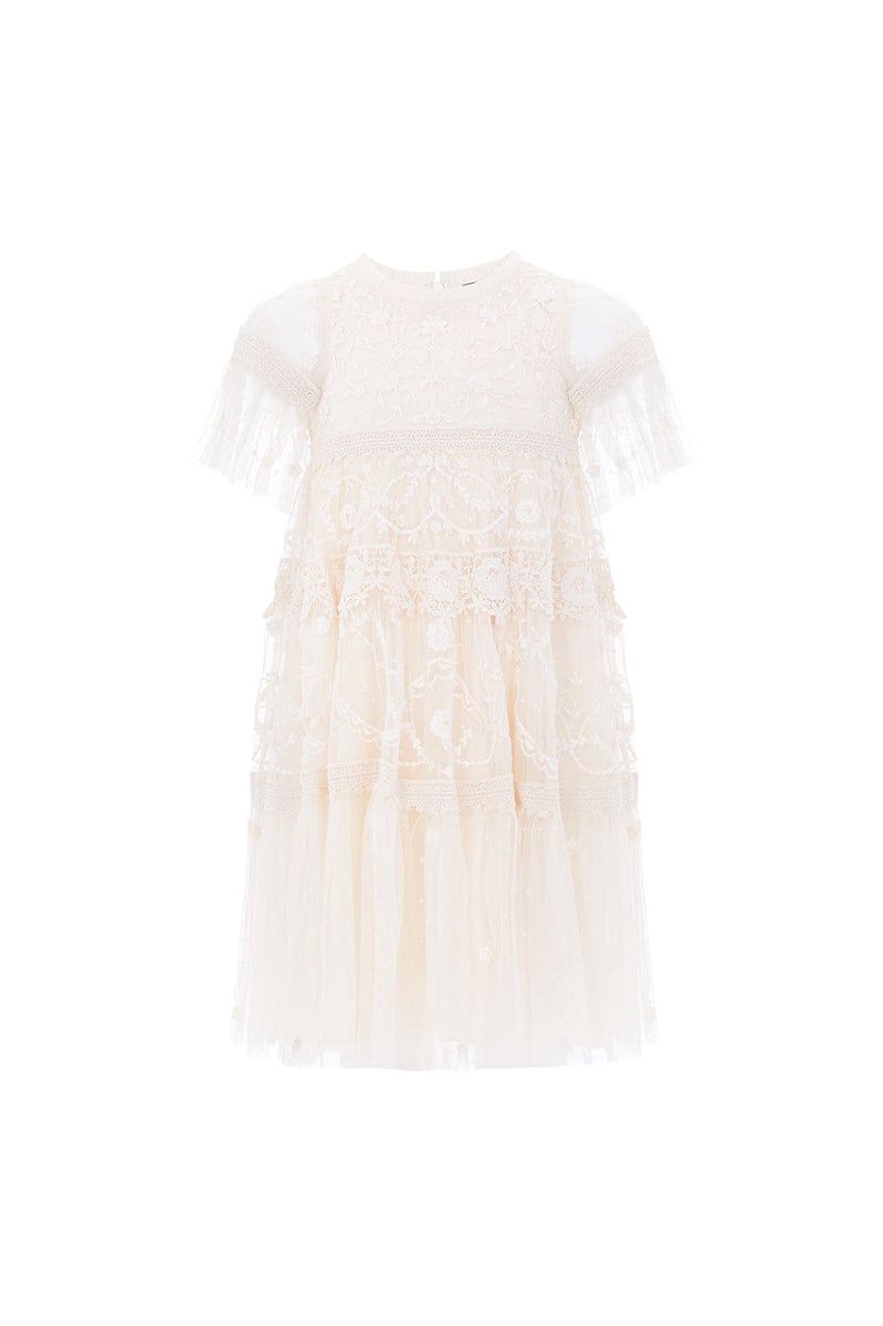 Midsummer Lace Kids Dress – Champagne | Needle & Thread